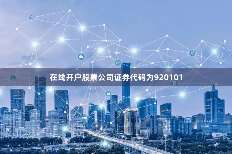 在线开户股票公司证券代码为920101